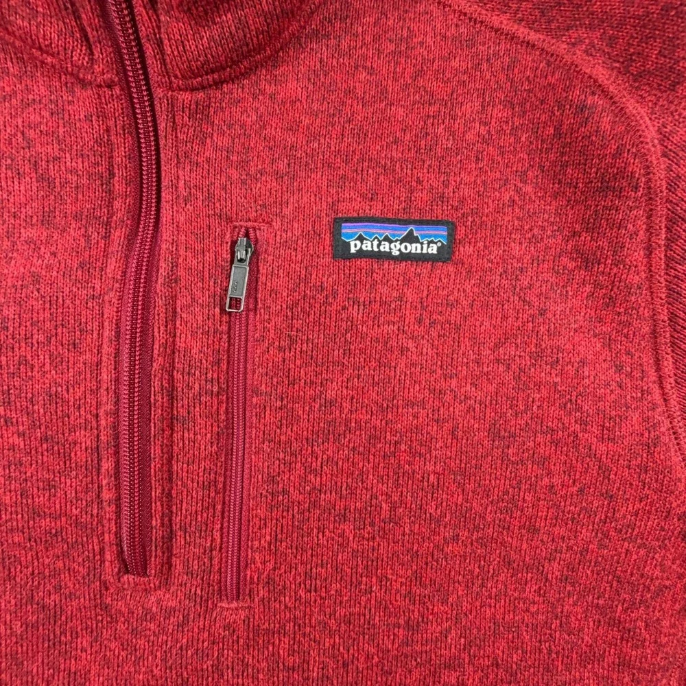 Patagonia Better Sweater 1/4 Zip Fleece Pullover Mens Medium Red Heather